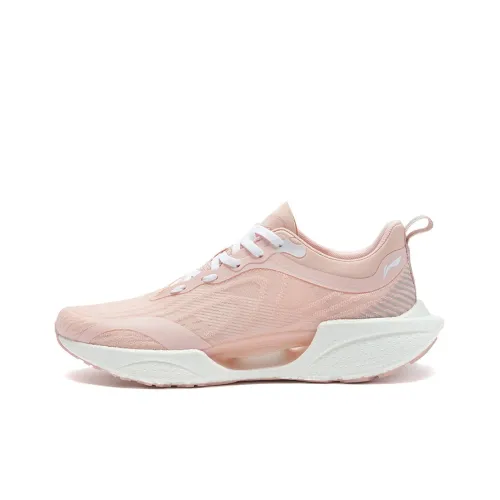 LINING Super Light 18 Running Shoes Women's Low-Top Peach Orange Pink/Standard White