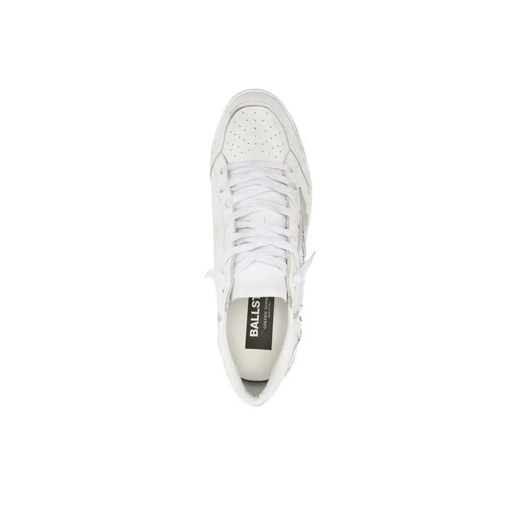 Golden Goose Ball Star Low Top Skateboard Shoes Men's White-4