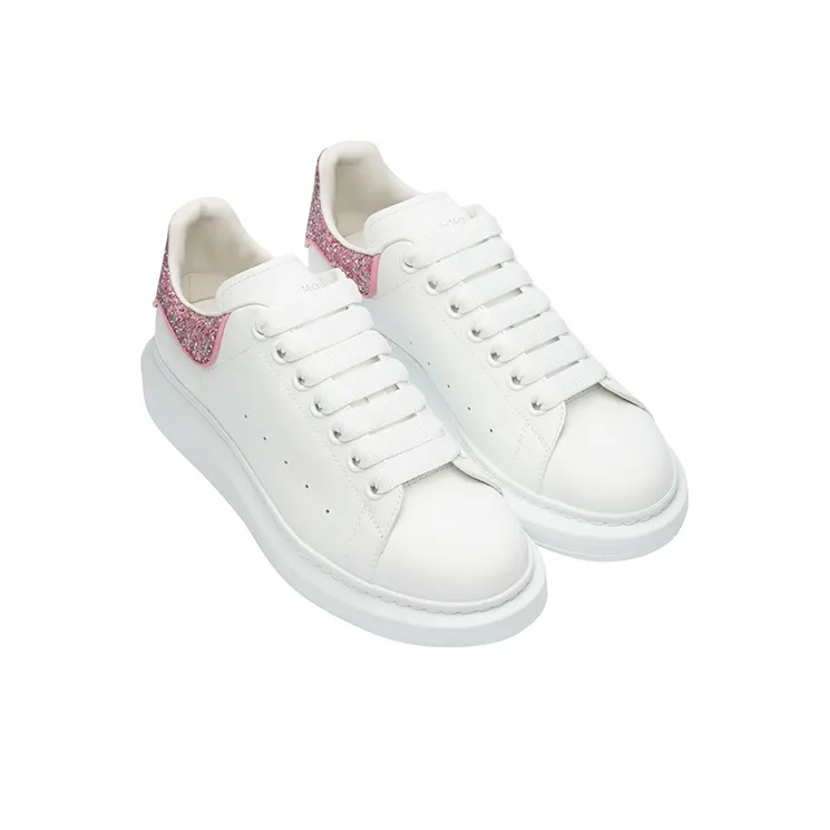 Alexander McQueen Oversized Sneaker 'White Pink Glitter' Women's-3