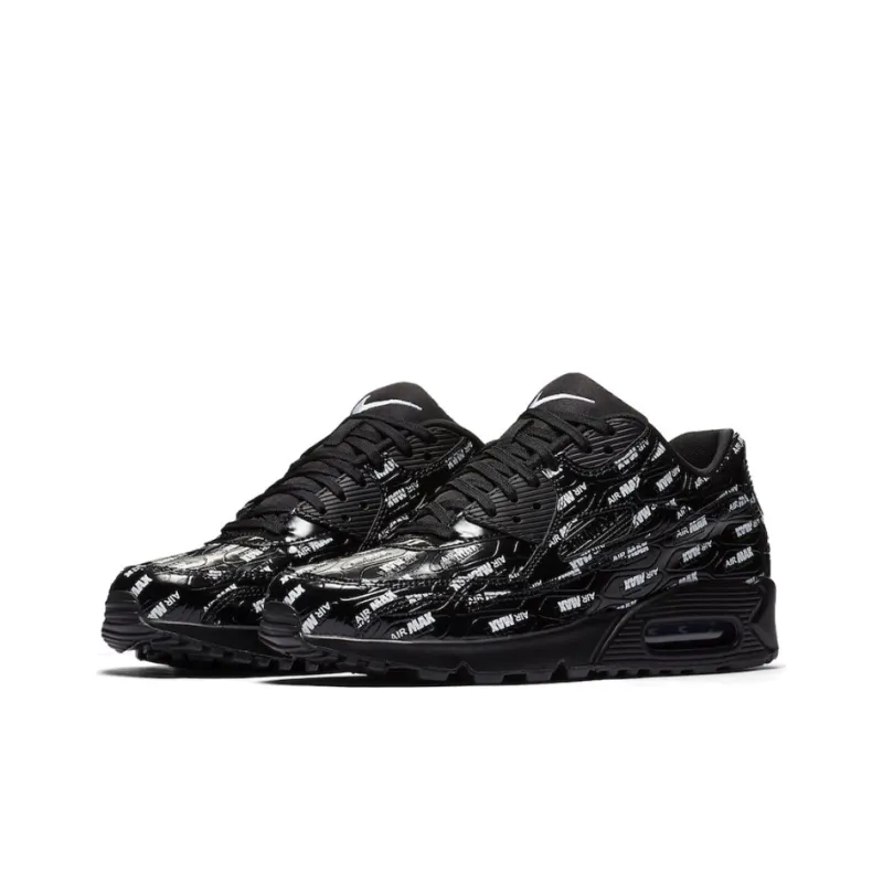 Nike Air Max 90 All Over Print Black White-2