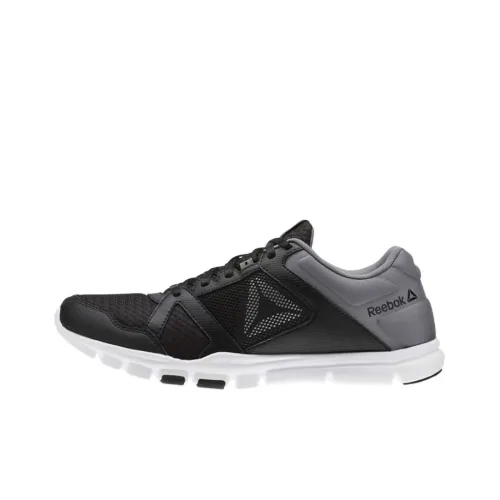 Reebok Cushioning Lightweight Wear-Resistant Slip-Resistant Low-Top Comfortable Men's Black Gray