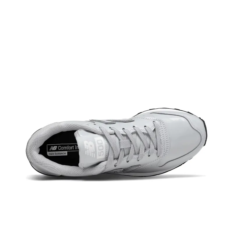 New Balance NB 500 Running Shoes Women's Low-Top Silvery White-2