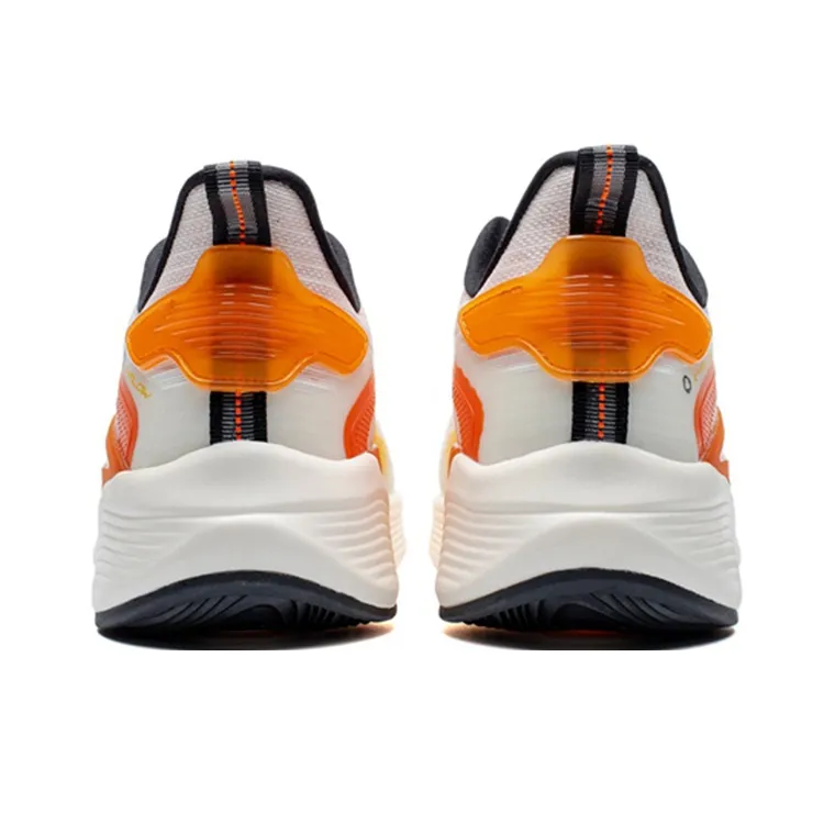 XTEP Qing Feng 5.0 Running Shoes Men Low Top Sail White/Tropical Yellow/Orange Sauce-4