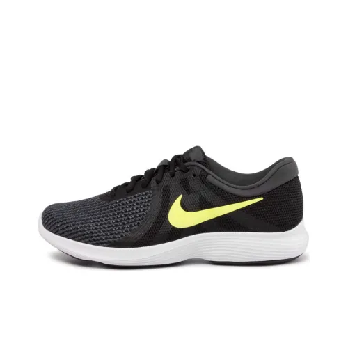 Nike REVOLUTION 4 Running Shoes Men Low-Top Black/Yellow