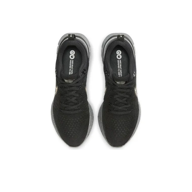 Nike React Infinity Run Flyknit 2 Black Gold-3