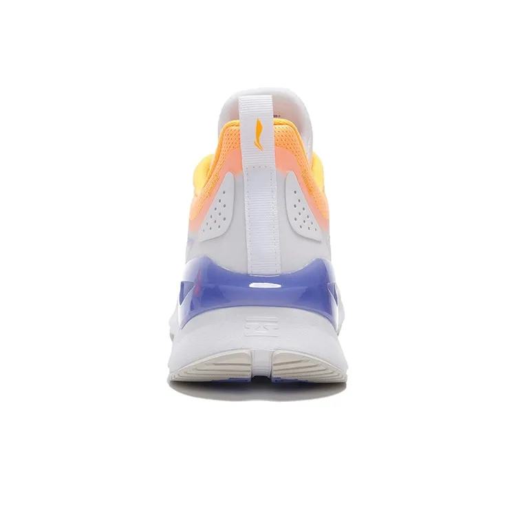 LiNing YueYing Element Cushioning Anti-Slip And Wear-Resistant Low-Top Running Shoes White Purple-5