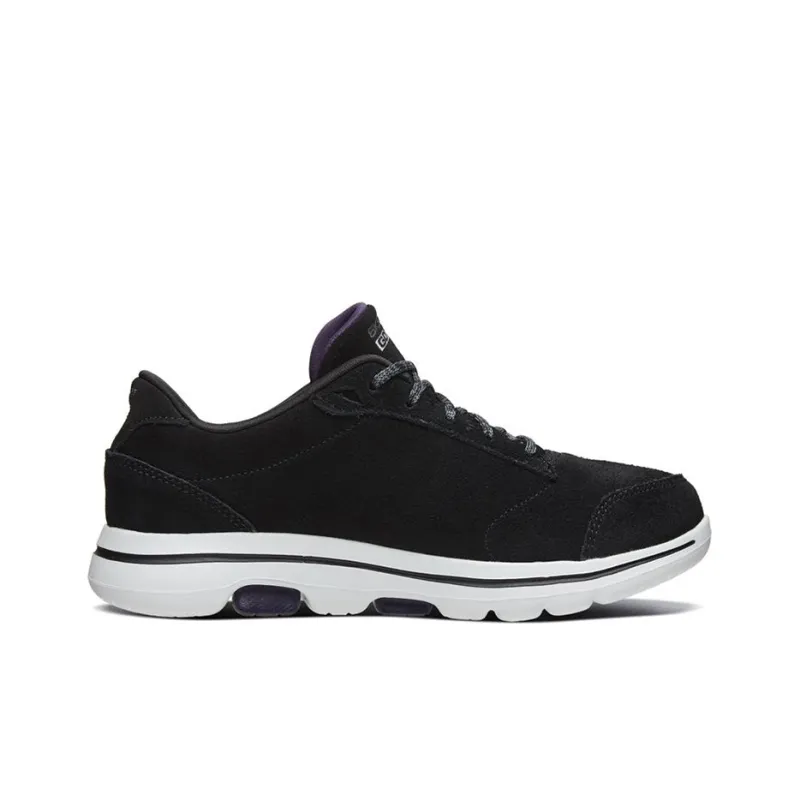 Skechers Go Walk 5 Cushioning Anti-Slip And Wear-Resistant Low-Top Athletic Shoes Women's Black Purple-1