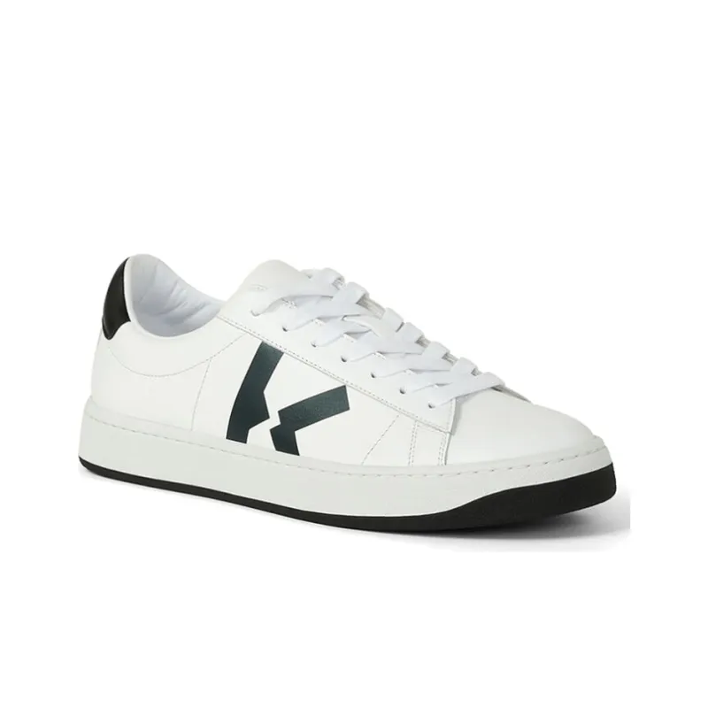 KENZO Takashi Kourt K Log Stylish Skateboarding Shoes Men's White-1