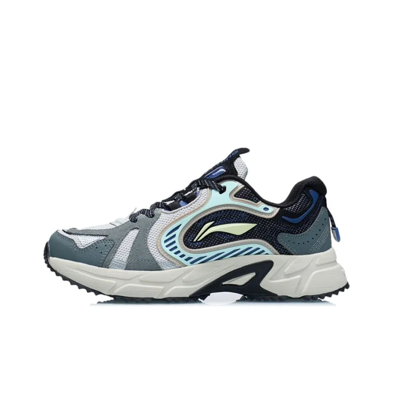 LINING Pick Up The Light Running Shoes Men Low-Top Coastal Gray/Black-0