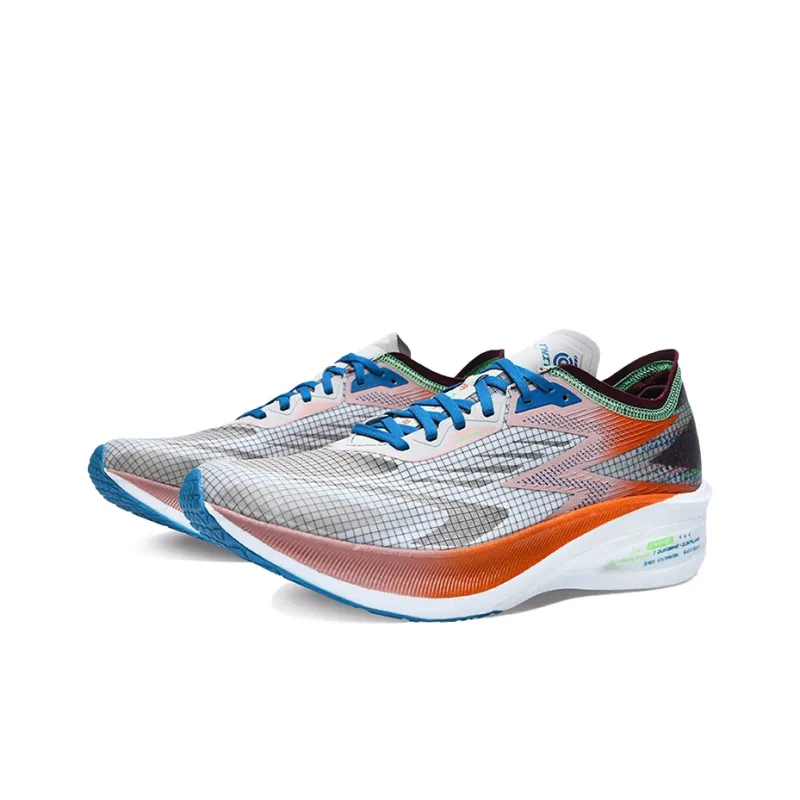 361° Fly Burning Anti Slip Wear Resistant Low Top Running Shoes Men's White Blue-2