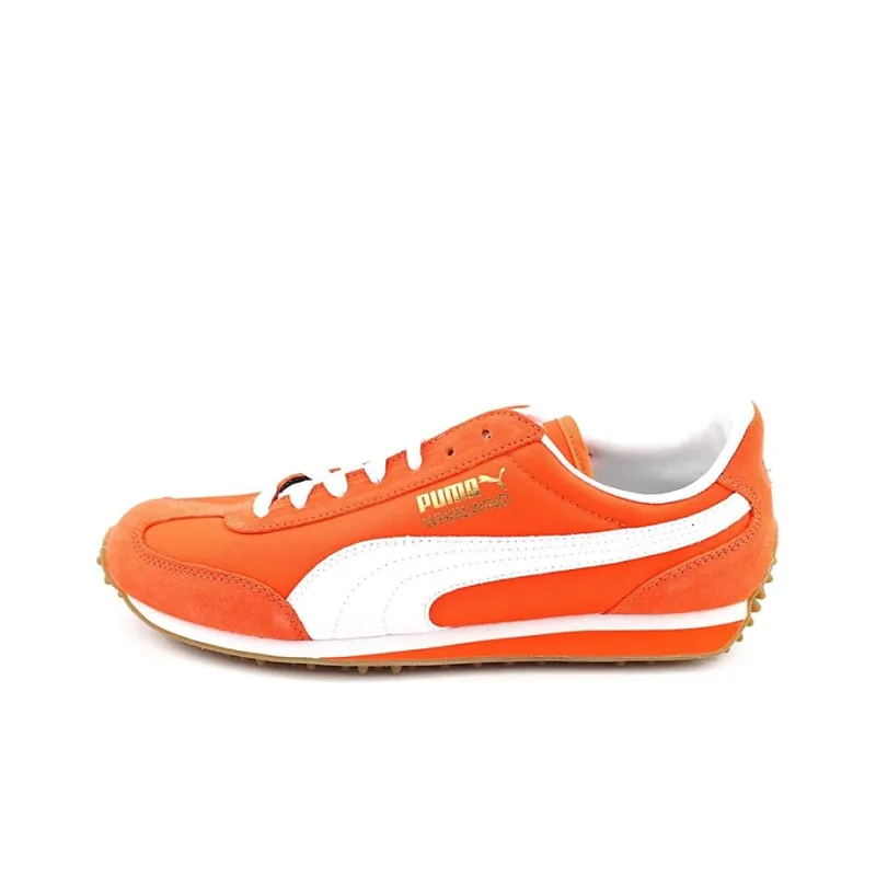 PUMA Whirlwind Classic Cushioning Anti-Slip Wear-Resistant Breathability Low-Top Running Shoes Men's Orange White-0