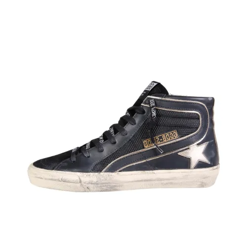 Golden Goose Slide Skateboard Shoes Women's High-Top Black