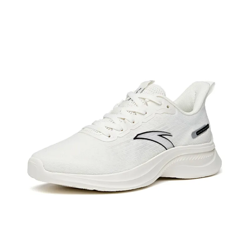 Anta Cushioned Slip Resistant Low Top Running Shoes Men's Ivory White-1