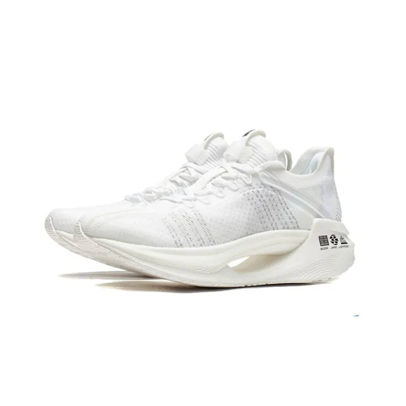 LiNing Jueying Essential Cushioning Anti Slip And Wear Resistant Breathable Rebound Low Top Running Shoes Men's White-2