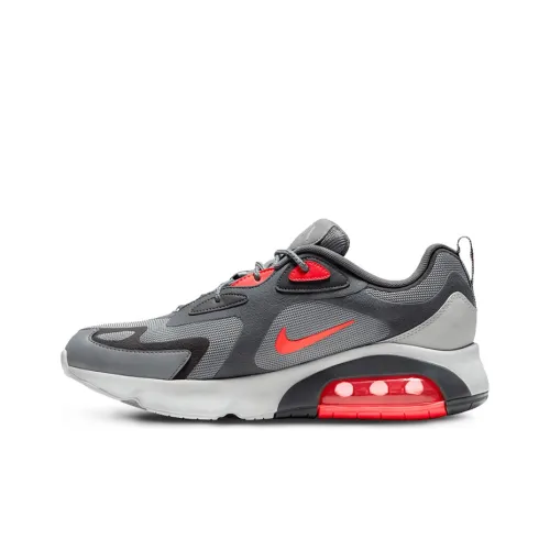 Nike Air Max 200 Running Shoes Men Low-Top Gray/Red