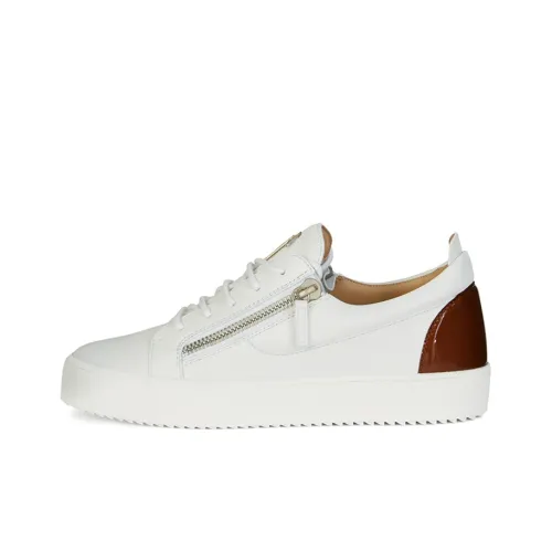 Giuseppe Zanotti Frankie Skateboard Shoes Men Low-Top White/Brown