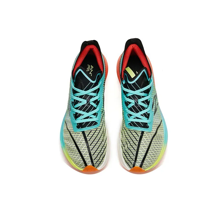 Anta Cushioning Anti-Slip And Wear-Resistant Low-Top Running Shoes Men's Blue Orange White-2