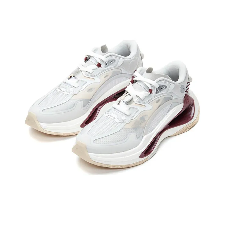 LiNing Exceed Infinity Running Shoes Men Low Top White/Gray/Red-1