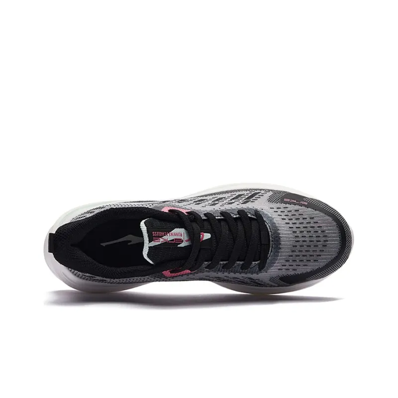 Erke Shock Absorbing, Non Slip, Wear Resistant, Breathable And Lightweight Low Top Running Shoes Women's Black Pink-2