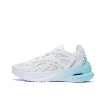 LiNing Cushioning Reflective Rebound Low Top Running Shoes Women's White Blue