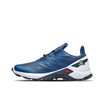 SALOMON Slip Resistant Breathable Supportive Impact Resistant Low Top Running Shoes Men's Denim Blue