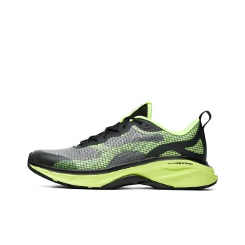 FILA Athletics Cushioning Anti Slip Wear Resistant Breathability Low Top Running Shoes Men's Black Green