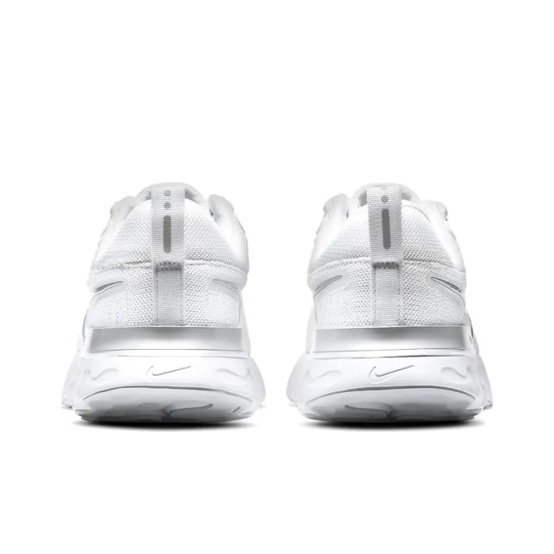 Nike React Infinity Run Flyknit 2 White Metallic Silver Women's-4