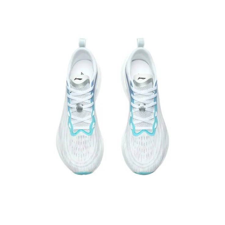LiNing Super Light 18 Anti Slip And Wear Resistant Rebound Low Top Running Shoes Men's White Blue Purple-3