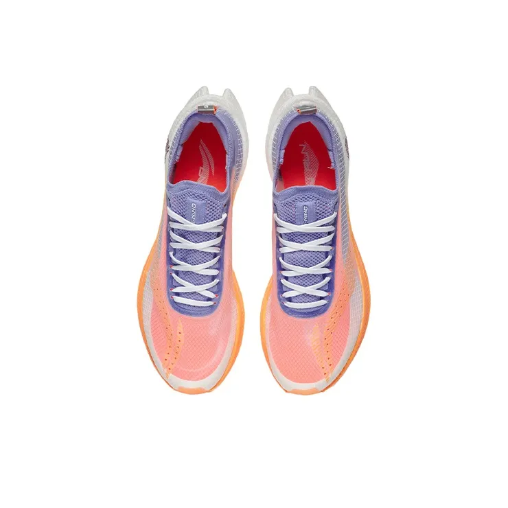 LINING Feidian 2 Elite Running Shoes Men Low Top Standard White/Neon Hydrangea Blue Purple-3