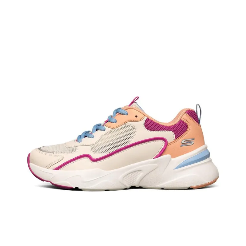 Skechers BOBS BAMINA Cushioning Anti Slip Wear Resistant Breathability Low Top Running Shoes Women's Beige Pink White-0