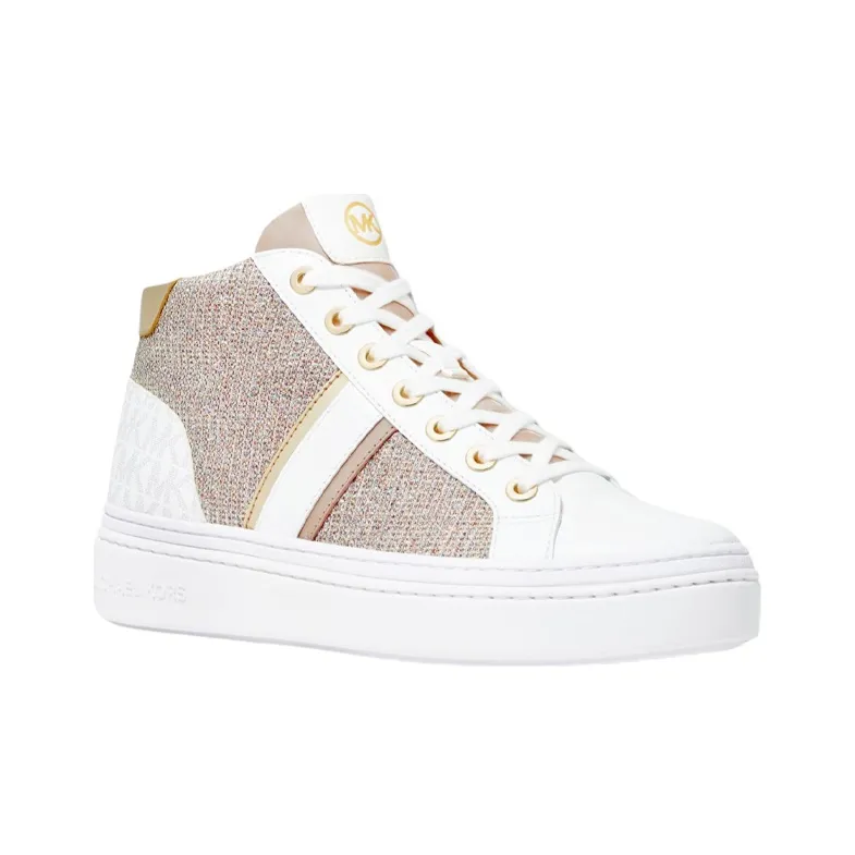 MICHAEL KORS Chapman Mid-Top Stylish Skateboarding Shoes Women's White-1