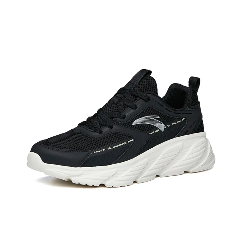 Anta Running Collection Anti Slip Wear Resistant Low Top Running Shoes Men's Black-1