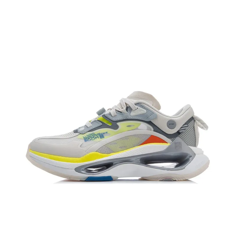 LiNing Running Shoes Men Low Top Gray/White-0