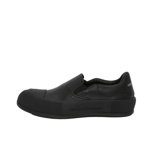 Alexander McQueen Deck Skate Plimsoll Slip-On Triple Black Women's