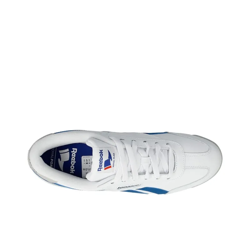 Reebok Royal Classic Rayen Cushioned Slip-Resistant Low-Top Running Shoes Men's White Blue-3