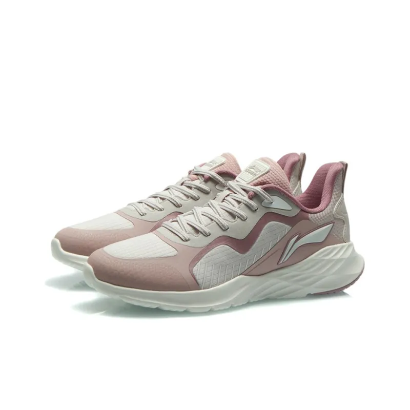 LiNing Durable Cushioning Low-Top Running Shoes Women's Light Purple Pink-2