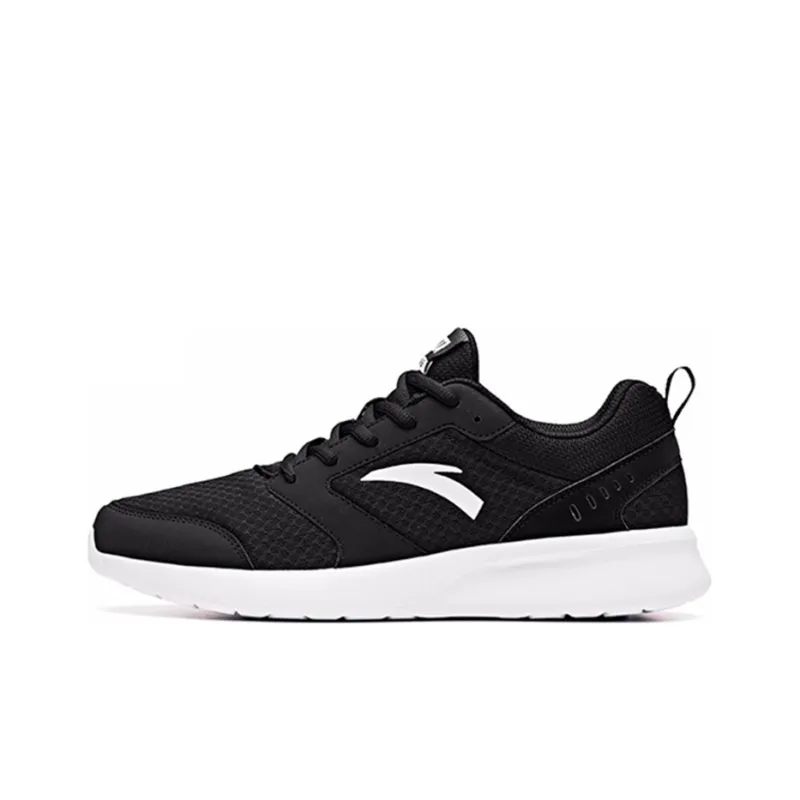 Anta Running Collection Breathable Low-Top Running Shoes Men's Black White-0