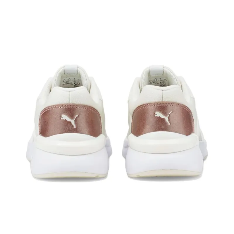 PUMA Rose Raw Metallics W Running Shoes Women's Low-Top White/Gold-3