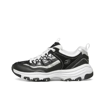 Skechers I Conik Cushioning Breathable Low Top Running Shoes Women's Black White
