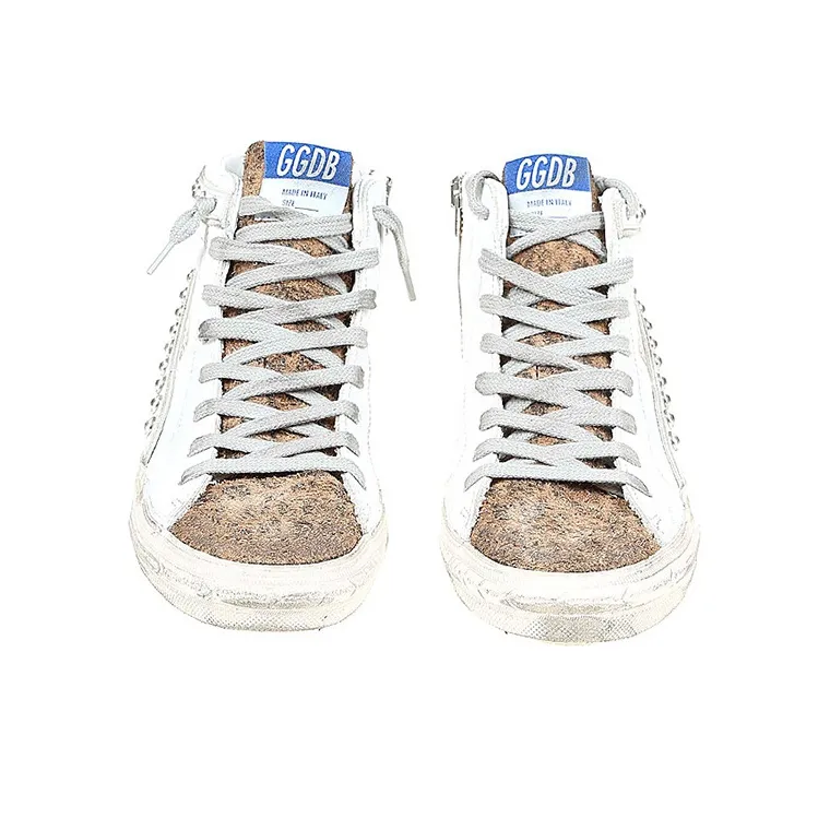 Golden Goose Slide Skateboard Shoes Women's High-Top White-4