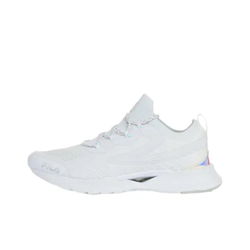 FILA RGB Fle Slip Resistant, Abrasion Resistant, Breathable Low Top Running Shoes Unisex White Korean Style