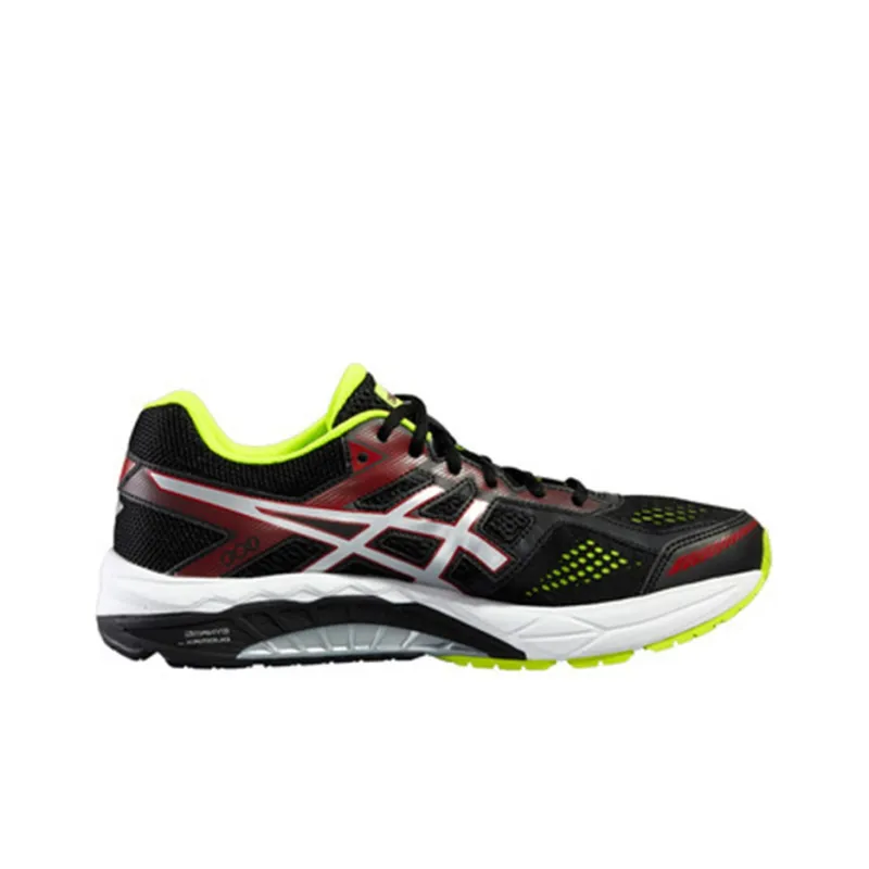 Asics Gel-Foundation 12 Wear-Resistant Low-Top Running Shoes Men's Black Red Green 2E-Width-1