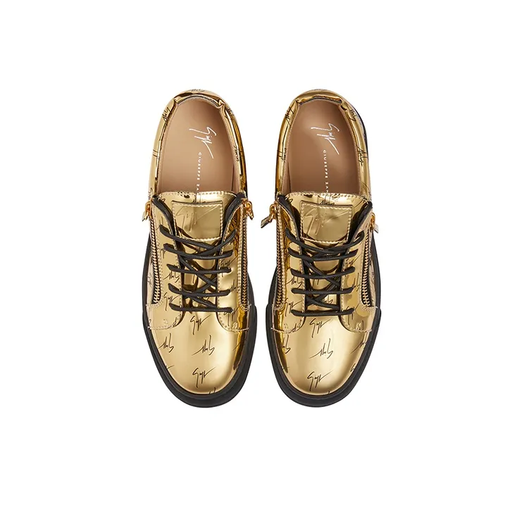 Giuseppe Zanotti Frankie Logo Metallic Sneakers-4