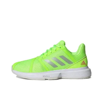 Adidas Courtjam Bounce Low-Top Tennis Shoes Women's Green Silver