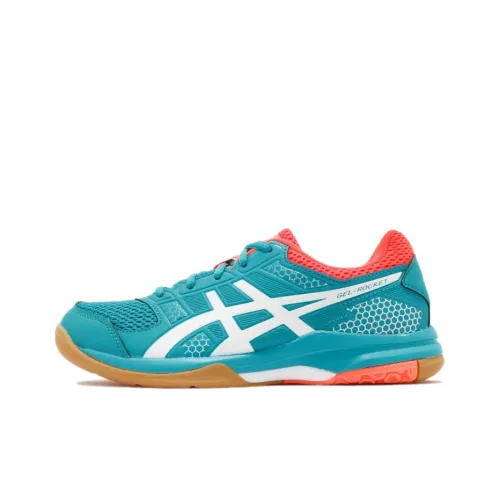 Asics Gel-Rocket Running Shoes Women's Low-Top Ice Blue/White