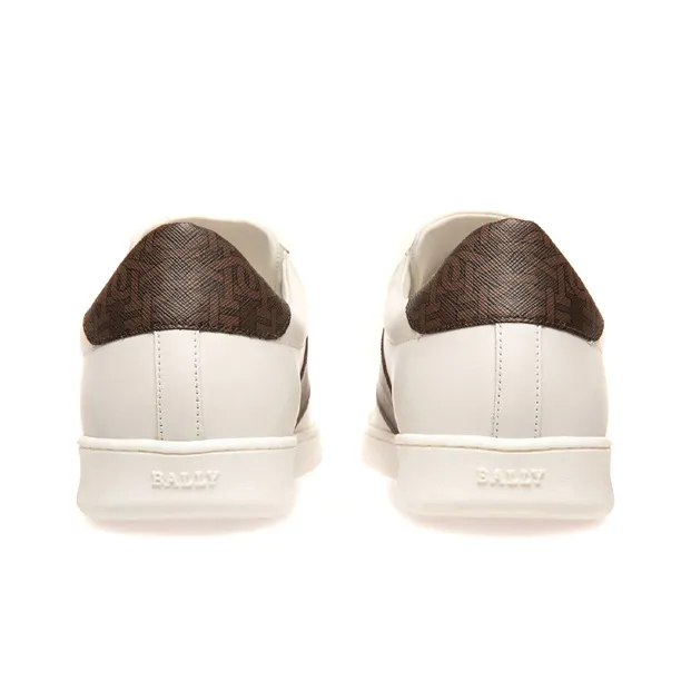 BALLY Low Top Skateboard Shoes Men White-3