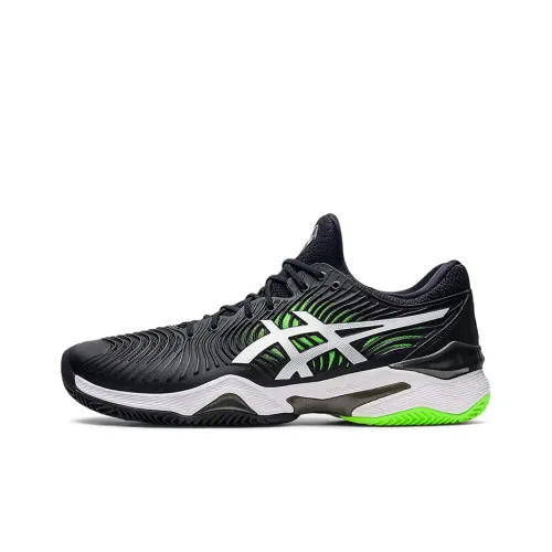 Asics Court FF 2 Clay Anti-Slip Wear-Resistant Low-Top Tennis Shoes Men's Black White Green