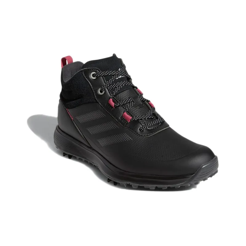 Adidas S2G Mid Cut Golf Core Black Dark Silver Metallic Wild Pink Women's-2