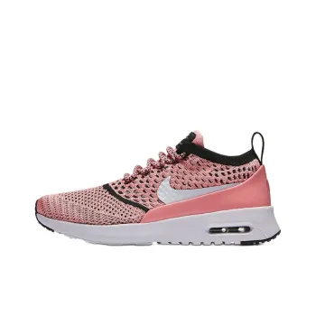 Nike Air Max Thea Cushioning Anti Slip Wear Resistant Breathability Low Top Running Shoes Women's Pink White