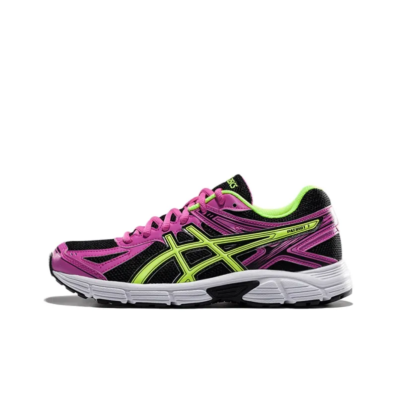 Asics Patriot 7 Wear-Resistant Low-Top Running Shoes Women's Neon Green Purple-0